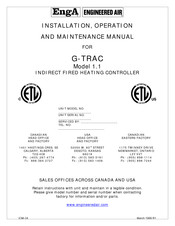 EngA G-TRAC 1.1 Installation, Operation And Maintenance Manual
