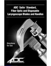 American Diagnostic Corporation Satin Directions For Use Manual