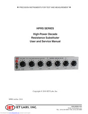 IET Labs, Inc. HPRS-F-3-0.1 User And Service Manual