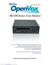 OpenVox MC100-DC1EG2 User Manual