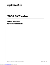 Hydrotech 5600SXT Valve Operation Manual