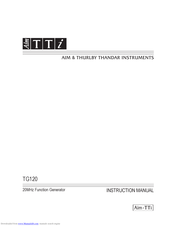 Aim-TTI TG120 Instruction Manual