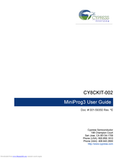 Cypress Semiconductor CY8CKIT-002 User Manual