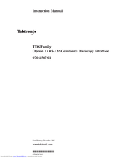 Tektronix TDS 800 Series Instruction Manual