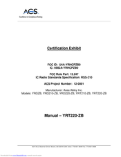 Yale Real Living YRT220-ZB Manual