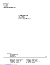 Valco Instruments Co. Inc. 500 Instruction Manual