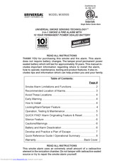 Universal MI3050S Instructions Manual