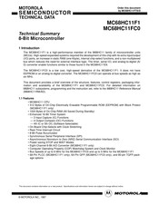 Motorola Semiconductor MC68HC11F1 Technical Manual