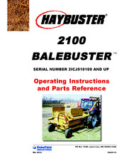 Haybuster 2100 BALEBUSTER Operating Instructions And Parts Manual