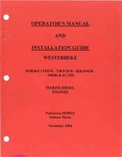 Westerbeke 63B FOUR Operators Manual And Installation Manual