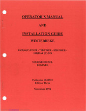 Westerbeke 63B FOUR Operators Manual And Installation Manual