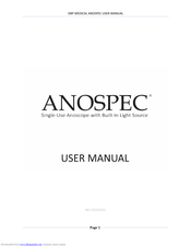 OBP Medical ANOSPEC User Manual