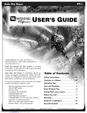 Maytag Performa PY-1 User Manual