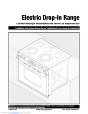 Maytag MEP5775BAF - 30in Electric Range Installation Instructions Manual