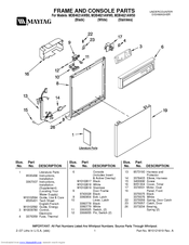 Maytag MDB4621AWW0 Parts List