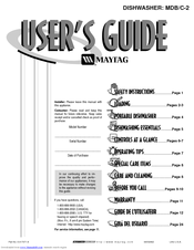 Maytag MDB/C-2 User Manual