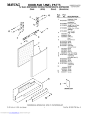 Maytag MDB7809AWM0 Parts List