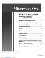 Maytag UMC5200BCW Use & Care Manual