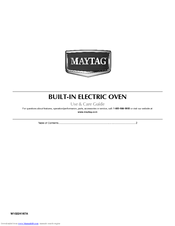 Maytag CWE4100ACE - 24 Inch Single Electric Wall Oven Use And Care Manual