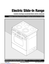 Maytag MES5875BAS - 30 Inch Slide-In Electric Range Installation Instructions Manual