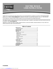 Maytag MER8772WW - Convection Ceramic Range User Instructions