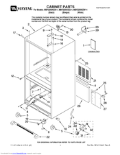 Maytag MBF2256KEW - Bottom Freezer Refridgerator Cabinet Parts