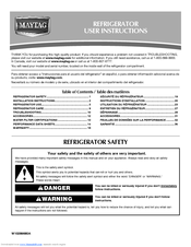 Maytag MSD2559XE series User Instructions