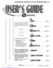 Maytag MAV7650 User Manual