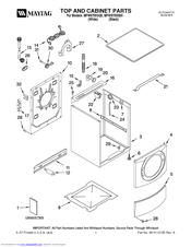 Maytag MFW9700SB0 Parts List
