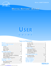 Maytag NEPTUNE WASHER User Manual
