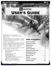 Maytag MD-31 User Manual