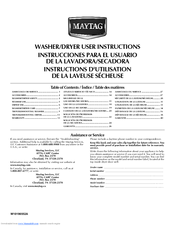 Maytag W10196552A User Instructions