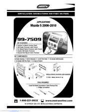 Mazda 99-7509 Installation Instructions Manual