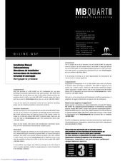 MB QUART Q-Line QSF 216 Installation Manual