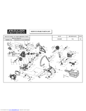 McCulloch MS4016PAVCC, MS4018PAVCC Service Spare Parts List