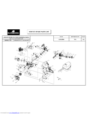 McCulloch MS1636NAVCC Service Spare Parts List