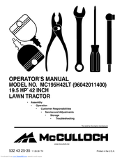 McCulloch MC195H42LT Operator's Manual