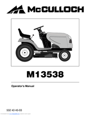 McCulloch MC19542 Operator's Manual