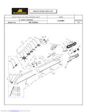 McCulloch MCT2303A Service Spare Parts List