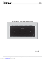 McIntosh MC58 Owner's Manual