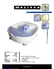 Melissa Footspa with Bubbles and Massageroller 631-130 Specification Sheet