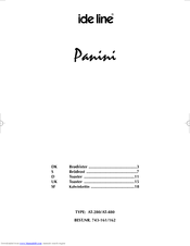 Ide Line Panini AT-480 Instruction Manual