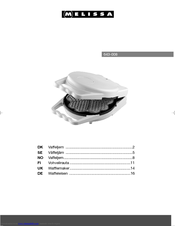 Melissa Waffle Maker 643-008 Instruction Manual