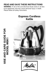 Melitta MEK1 Use And Care Manual