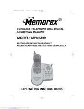 Memorex MPH2430 Operating Instructions Manual