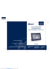Memorex MDF0738-BLK - Digital Photo Frame User Manual