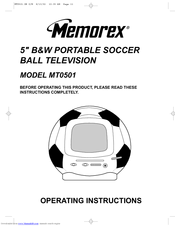 Memorex MT0501 Operating Instructions Manual
