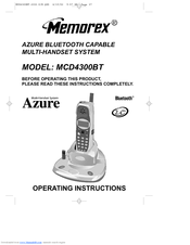 Memorex MCD4300BT Operating Instructions Manual