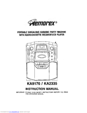 Memorex KA9176 Instruction Manual