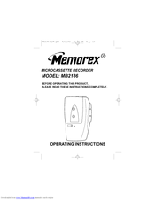 Memorex MB2186 Operating Instructions Manual